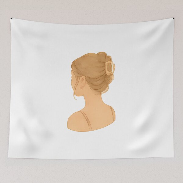 Item preview, Minimal Female Portrait Illustration | Elegant Hair Up Aesthetic Art designed and sold by TestingN-cap.