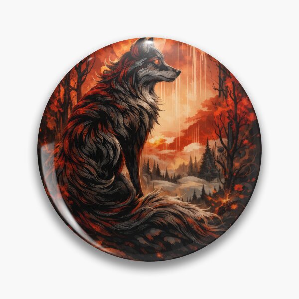 Item preview, Infernal Wolf Beneath the Blood Moon designed and sold by Daagath.