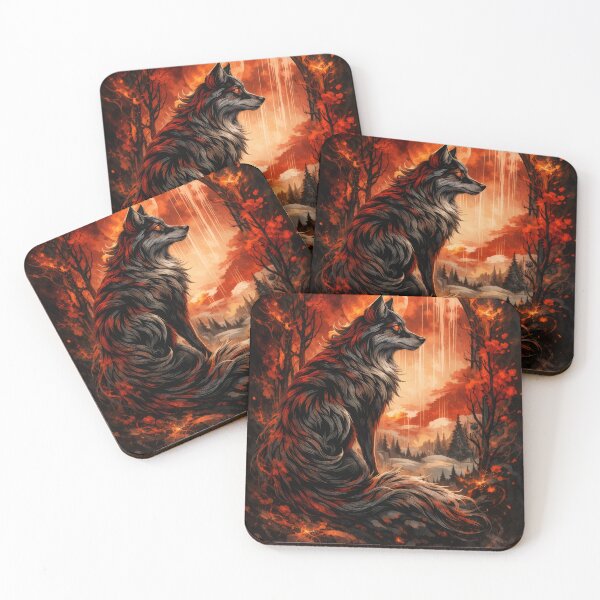 Item preview, Infernal Wolf Beneath the Blood Moon designed and sold by Daagath.