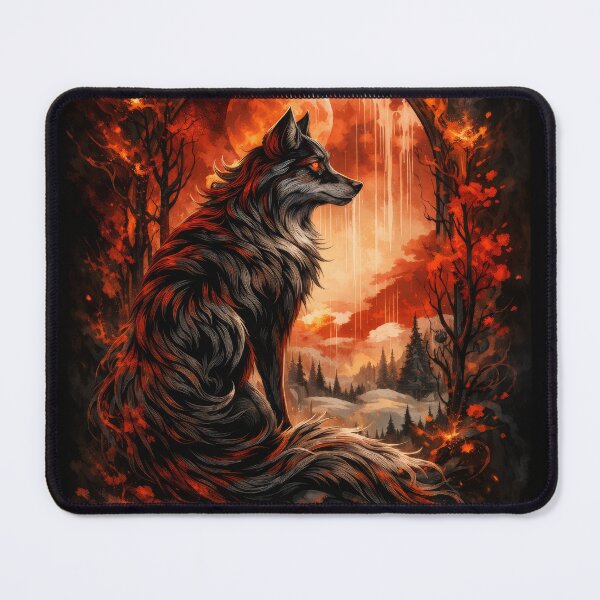 Item preview, Infernal Wolf Beneath the Blood Moon designed and sold by Daagath.