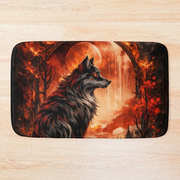 Item preview, Infernal Wolf Beneath the Blood Moon designed and sold by Daagath.
