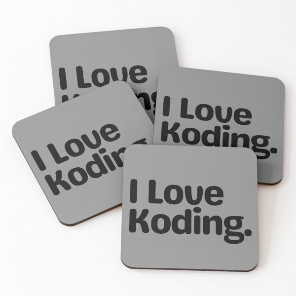 Item preview, I Love Koding – Funny Programmer Quote Minimalist Tech designed and sold by Fontasticc.