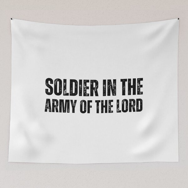 Item preview, Soldier in the Army of the Lord – Bold Christian Faith Design black worn look font designed and sold by GFamilyC.