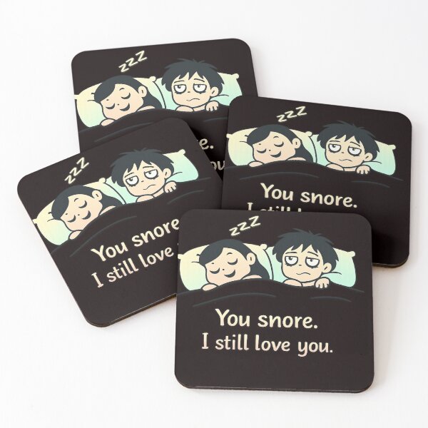 Item preview, You Snore. I Still Love You – Funny Valentine Couple Illustration designed and sold by FrameFlow.