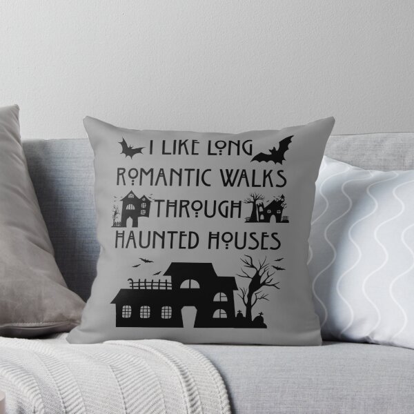 Item preview, Funny Nerdy I Like Romantic Walks Through Haunted Houses Gothic Black Text designed and sold by MathWare MathClips.