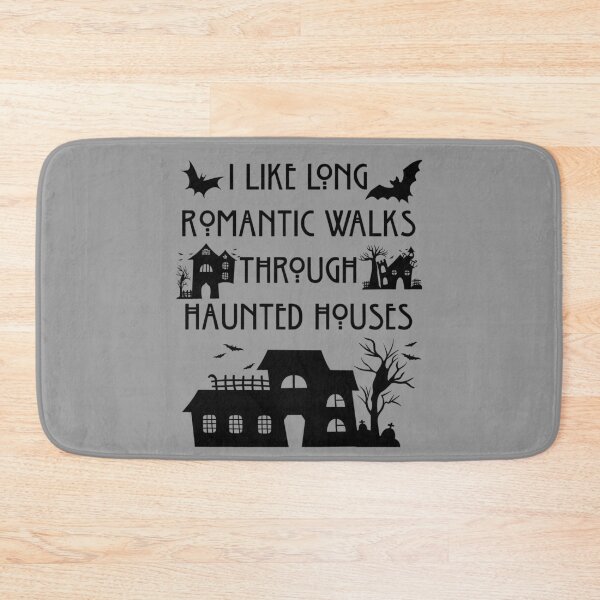Item preview, Funny Nerdy I Like Romantic Walks Through Haunted Houses Gothic Black Text designed and sold by MathWare MathClips.
