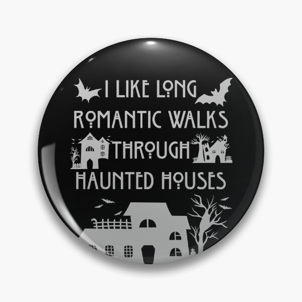 Item preview, Funny Nerdy I Like Romantic Walks Through Haunted Houses Gothic Gray Text designed and sold by MathWare MathClips.