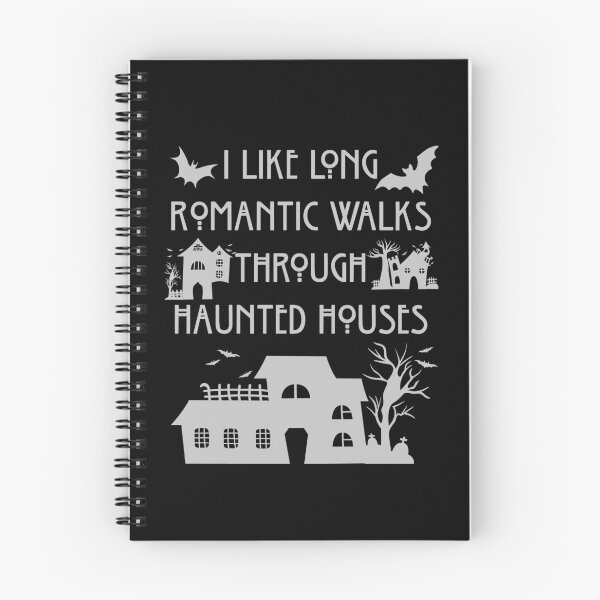 Item preview, Funny Nerdy I Like Romantic Walks Through Haunted Houses Gothic Gray Text designed and sold by MathWare MathClips.