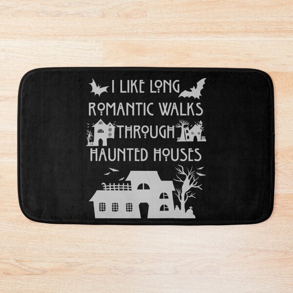 Item preview, Funny Nerdy I Like Romantic Walks Through Haunted Houses Gothic Gray Text designed and sold by MathWare MathClips.