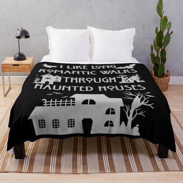 Item preview, Funny Nerdy I Like Romantic Walks Through Haunted Houses Gothic Gray Text designed and sold by MathWare MathClips.