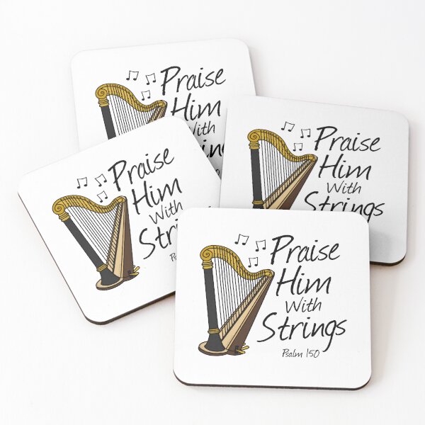 Item preview, Harp, Praise Him With Strings, Christian Harpist designed and sold by doodlerob.