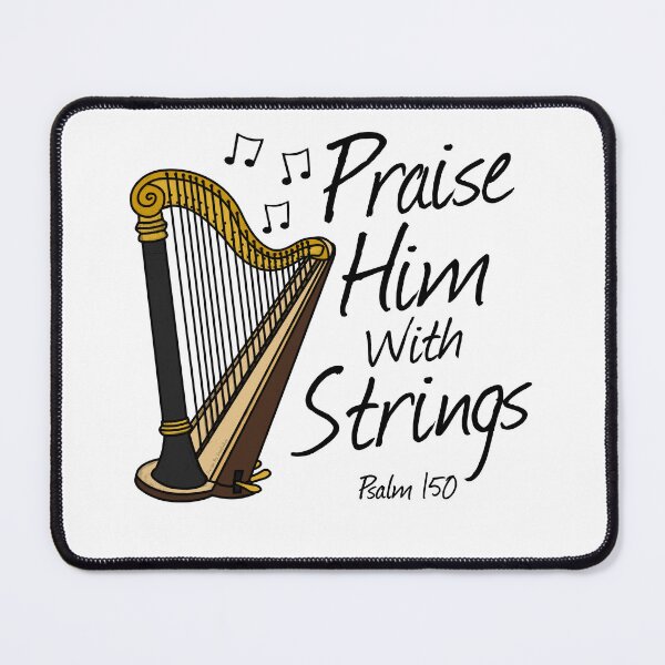 Item preview, Harp, Praise Him With Strings, Christian Harpist designed and sold by doodlerob.
