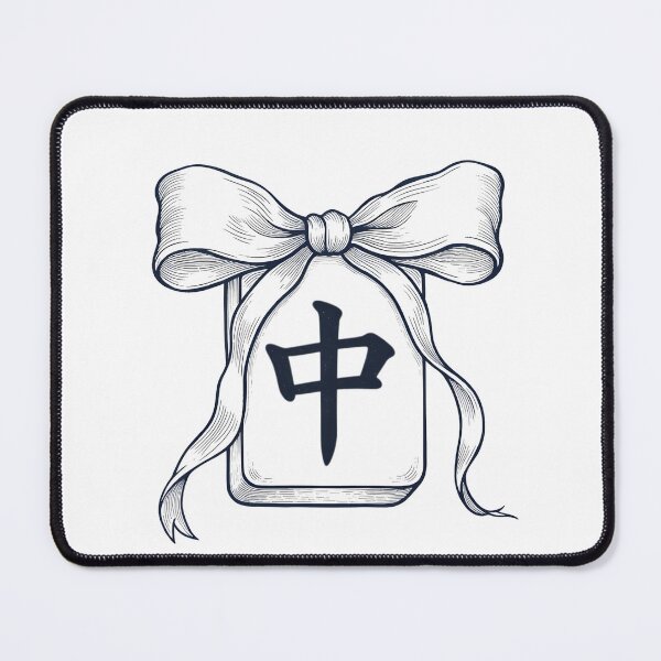 Item preview, Mahjong Coquette Cute Bow Tile designed and sold by TheBeesForYou.