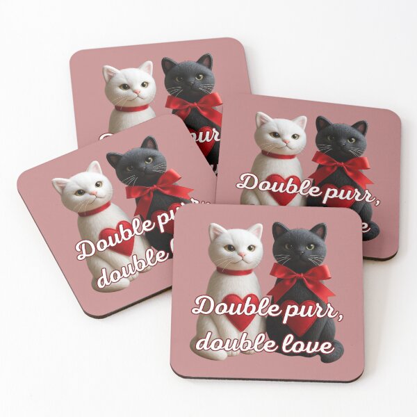 Item preview, Cats with Heart Valentine's Day,Cat Couple Red Heart designed and sold by OLYUS.