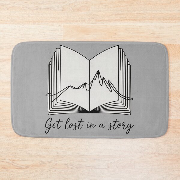 Item preview, "Get Lost in a Story" - Literary Mountain Book Outline Art designed and sold by Etch Safwat.