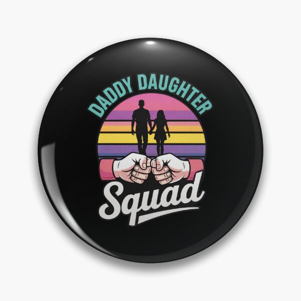 Item preview,  Daddy Daughter Squad – Retro Sunset Father and Girl Fist Bump designed and sold by w66aboo.
