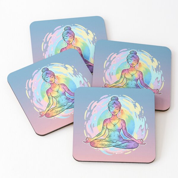 Item preview, Colorful Yoga Lady designed and sold by mezzilicious.