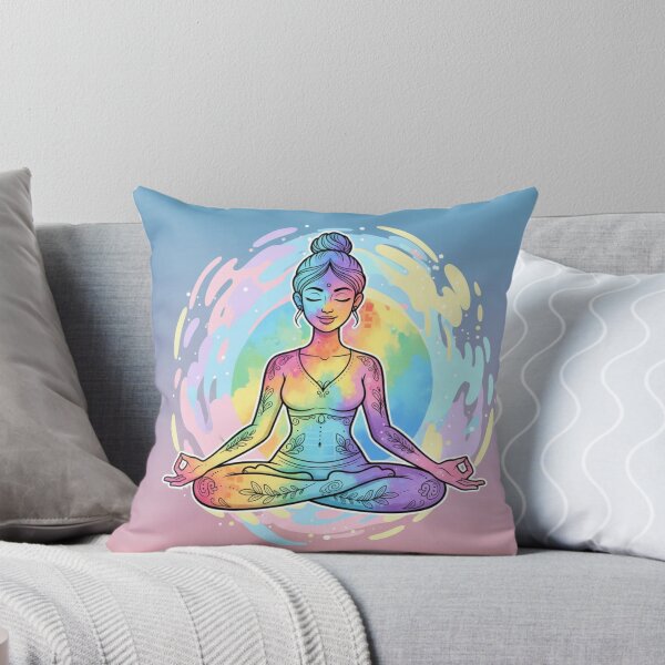 Item preview, Colorful Yoga Lady designed and sold by mezzilicious.