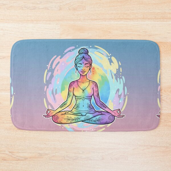 Item preview, Colorful Yoga Lady designed and sold by mezzilicious.