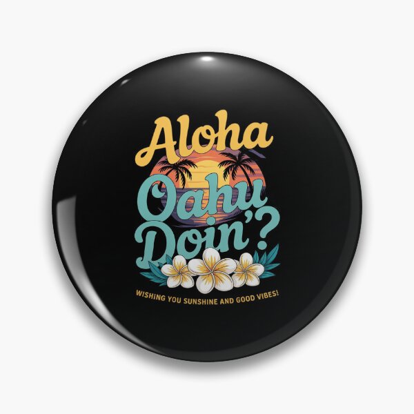 Item preview, Oahu pun hibiscus flower relaxing friendly Hawaii  designed and sold by MythWoot.
