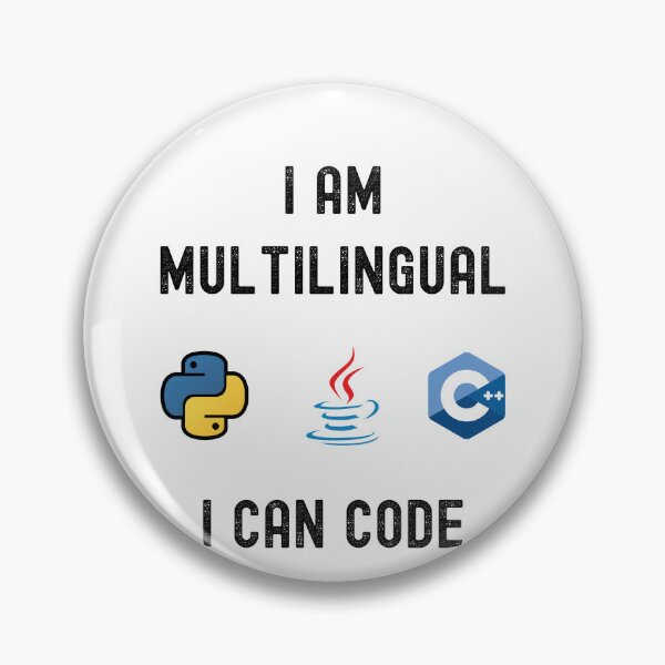 Item preview, Funny Nerdy I am Multilingual I can Code Python  C++ Computer Programmer Science Black Text designed and sold by MathWare MathClips.
