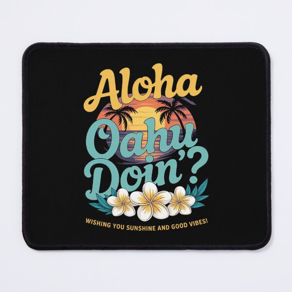 Item preview, Oahu pun hibiscus flower relaxing friendly Hawaii designed and sold by MythWoot.
