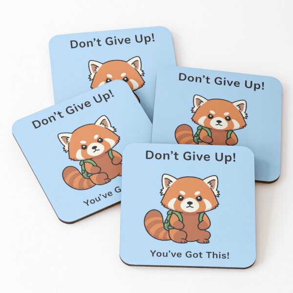 Item preview, Motivational Red Panda – Don’t Give Up! designed and sold by Dogandesighn.