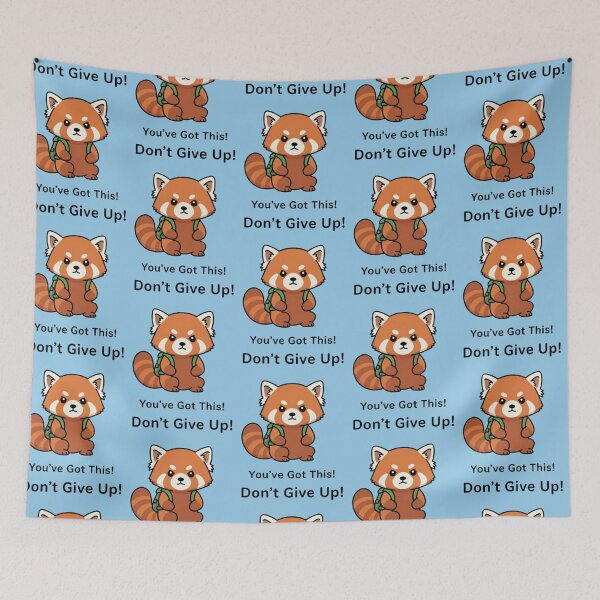 Item preview, Motivational Red Panda – Don’t Give Up! designed and sold by Dogandesighn.