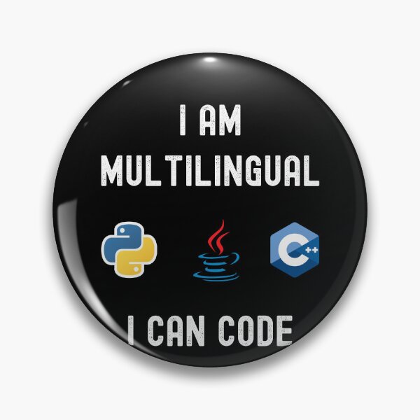 Item preview, Funny Nerdy I am Multilingual I can Code Python  C++ Computer Programmer Science White Text designed and sold by MathWare MathClips.