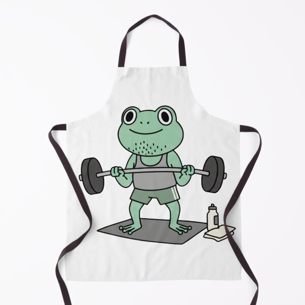Item preview, Gym Frog – Cute Fitness Motivation Mascot designed and sold by SOFT CHAOS CREATURE SHOP.