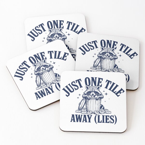 Item preview, Mahjong - Just One Tile Away Funny Raccoon  designed and sold by TheBeesForYou.