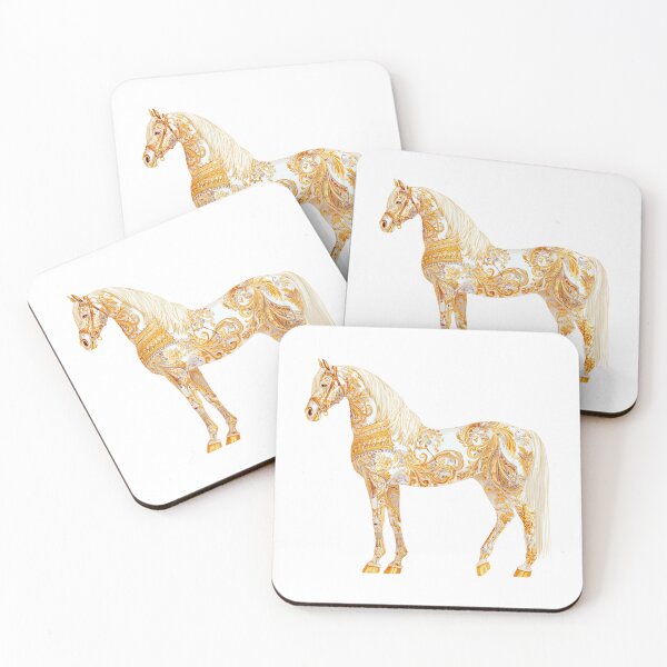 Item preview, Gold and white horse designed and sold by MendaciousMina.