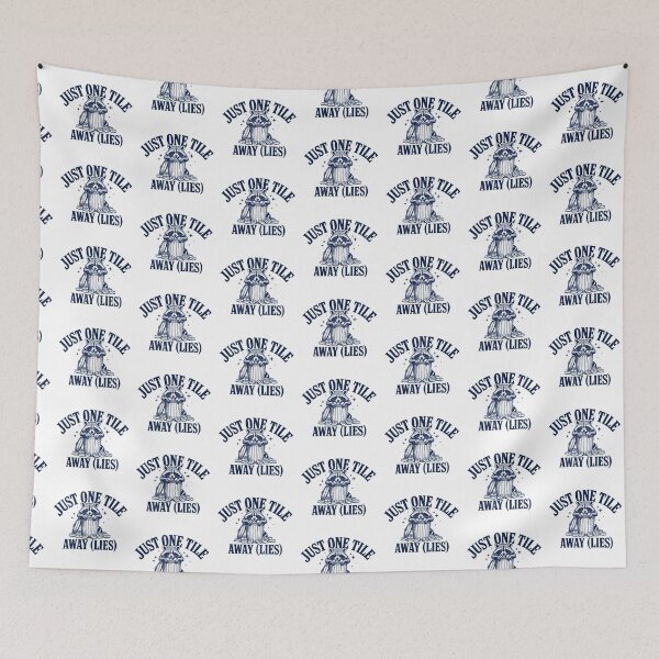 Item preview, Mahjong - Just One Tile Away Funny Raccoon  designed and sold by TheBeesForYou.