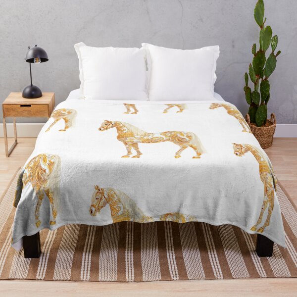 Item preview, Gold and white horse designed and sold by MendaciousMina.