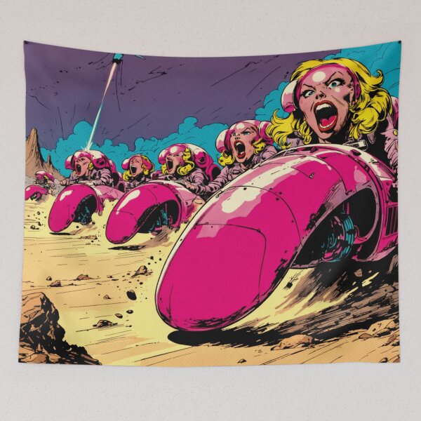Item preview, ASTRO PEGGY > 1960s Parody Comic-book Fun Illustration designed and sold by NickWhittleArt.