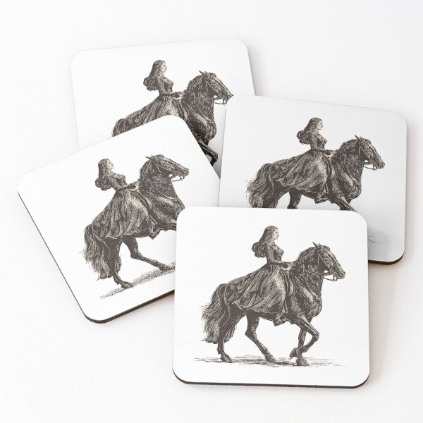 Item preview, Antique engraved Lady riding a horse designed and sold by MendaciousMina.
