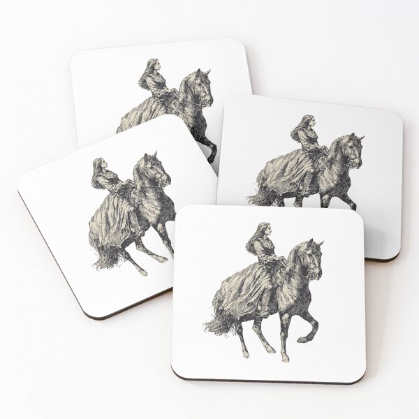 Item preview, Antique engraved Lady riding a horse designed and sold by MendaciousMina.