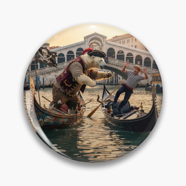 Item preview, Polar Bear Pirate Gondolier Muscles Out the Competition designed and sold by Tridentulus.