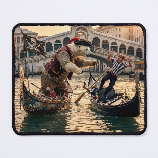 Item preview, Polar Bear Pirate Gondolier Muscles Out the Competition designed and sold by Tridentulus.