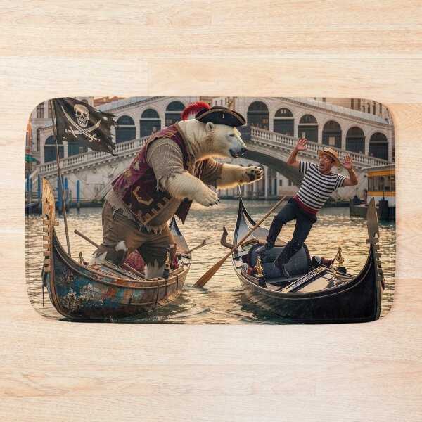Item preview, Polar Bear Pirate Gondolier Muscles Out the Competition designed and sold by Tridentulus.