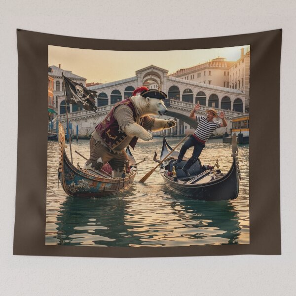 Item preview, Polar Bear Pirate Gondolier Muscles Out the Competition designed and sold by Tridentulus.