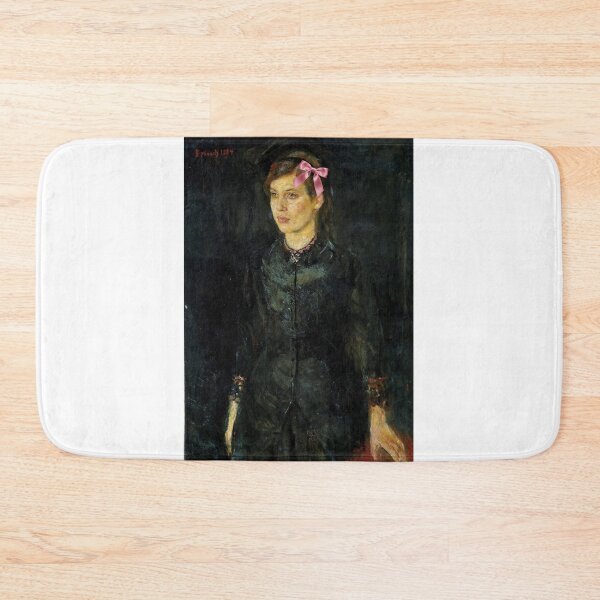 Item preview, Coquette Inger Munch - Edvard Munch Art Parody with Pink Bow designed and sold by Open Canvas.