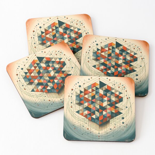 Item preview, Geometric Abstract Art in Earthy Tones designed and sold by InkSmithery.