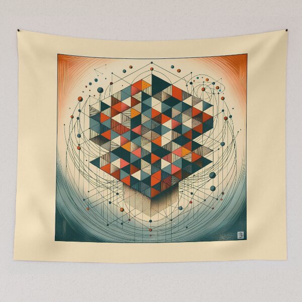 Item preview, Geometric Abstract Art in Earthy Tones designed and sold by InkSmithery.