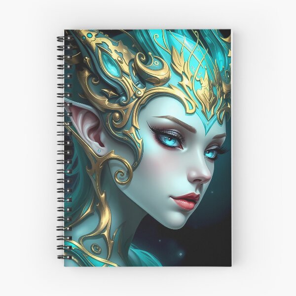 Item preview, Celestial Teal Elf - Regal Gold & Turquoise Grace designed and sold by ArtMorphStudio.