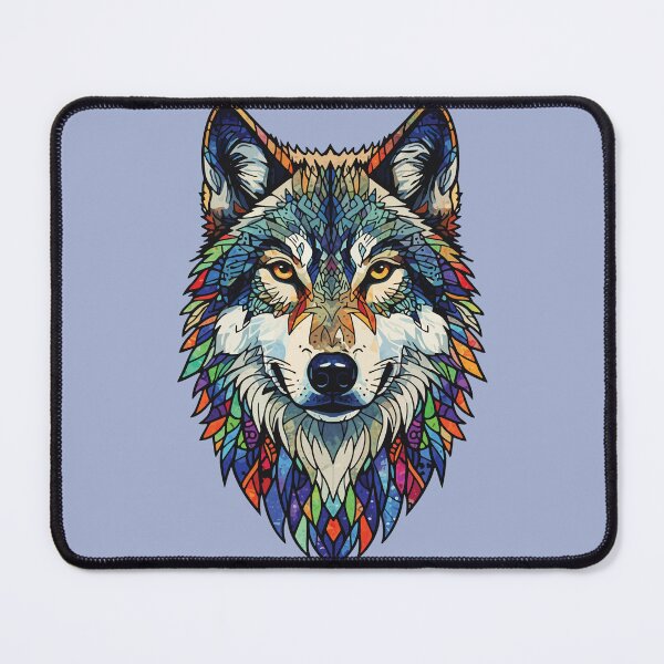 Item preview, Wolf bust mosaic designed and sold by designmari.