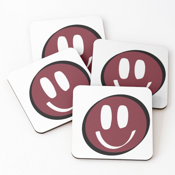 Item preview, Maroon smiley face designed and sold by Arm Candy by Aleigh.