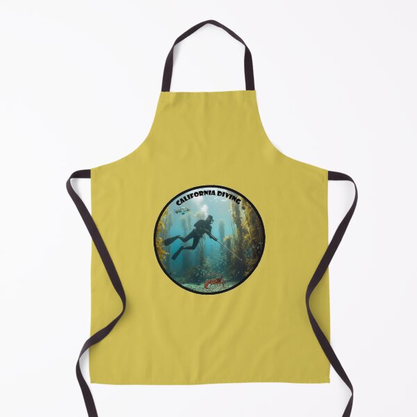 Item preview, California Freediving Spearfishing Diver with Kelp, Fish and a Lobster URM designed and sold by urmaddad.
