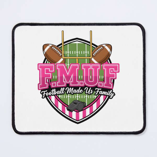 Item preview, FMUF Football Made Us Family Pink Typography Design designed and sold by jussraystoybox.