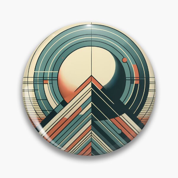 Item preview, Retro Geometric Mountain with Planets designed and sold by InkSmithery.